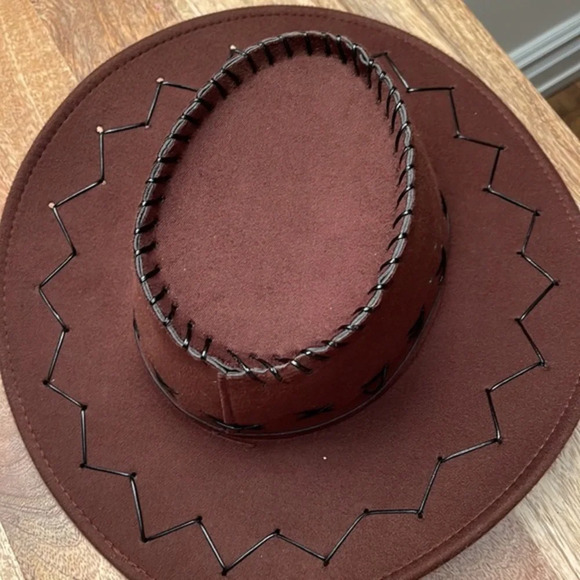 NWOT Brown Western Cowboy Hat - Picture 3 of 7